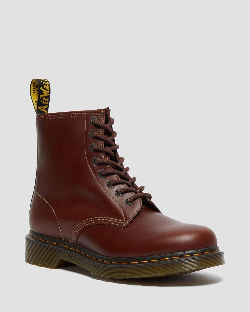 Men\'s Dr Martens 1460 Men\'s Abruzzo Leather Lace Up Boots Brown / Black | AU 516JPQ